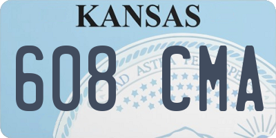 KS license plate 608CMA