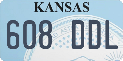 KS license plate 608DDL