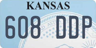 KS license plate 608DDP