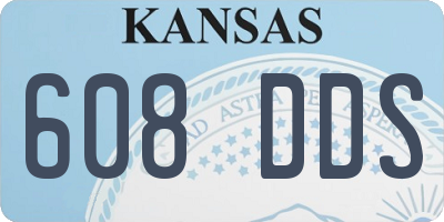 KS license plate 608DDS