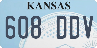 KS license plate 608DDV