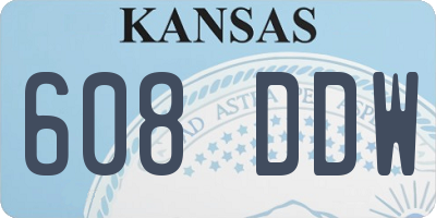 KS license plate 608DDW