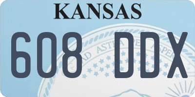 KS license plate 608DDX