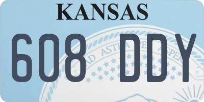 KS license plate 608DDY