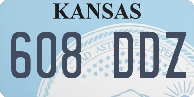 KS license plate 608DDZ
