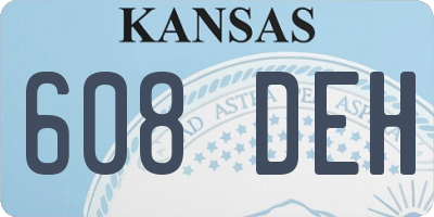 KS license plate 608DEH