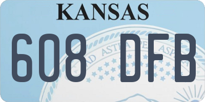 KS license plate 608DFB