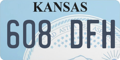 KS license plate 608DFH