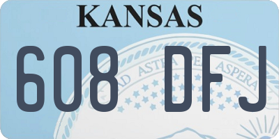 KS license plate 608DFJ