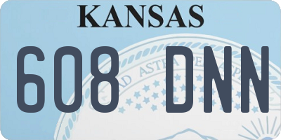 KS license plate 608DNN