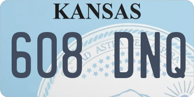 KS license plate 608DNQ