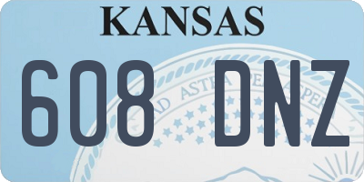 KS license plate 608DNZ
