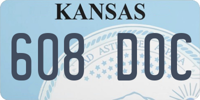 KS license plate 608DOC