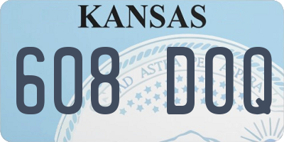 KS license plate 608DOQ