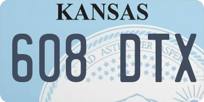 KS license plate 608DTX