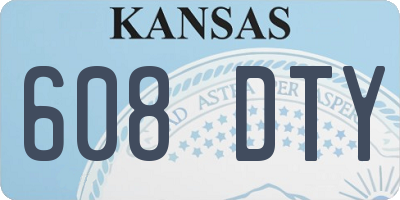 KS license plate 608DTY