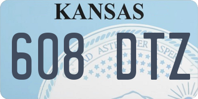 KS license plate 608DTZ