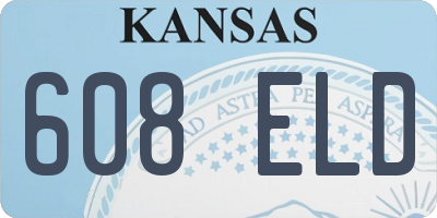 KS license plate 608ELD