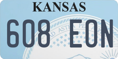 KS license plate 608EON