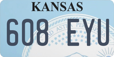 KS license plate 608EYU