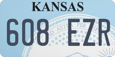 KS license plate 608EZR