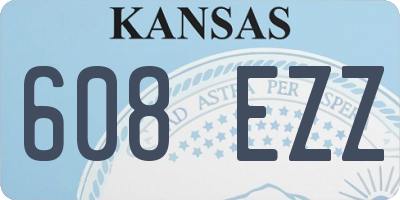 KS license plate 608EZZ