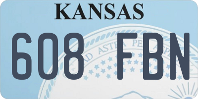 KS license plate 608FBN