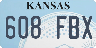 KS license plate 608FBX