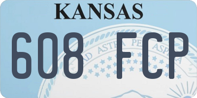 KS license plate 608FCP