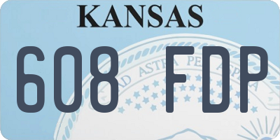 KS license plate 608FDP