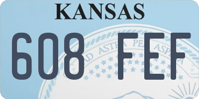 KS license plate 608FEF
