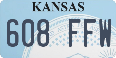 KS license plate 608FFW