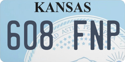 KS license plate 608FNP