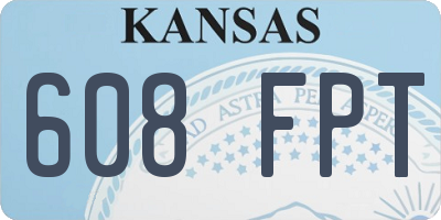 KS license plate 608FPT