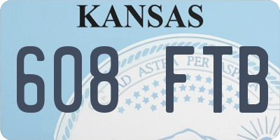 KS license plate 608FTB