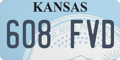 KS license plate 608FVD