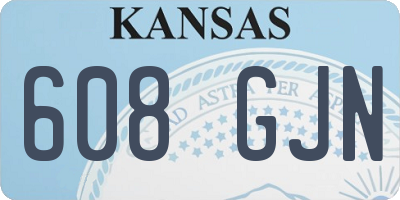 KS license plate 608GJN