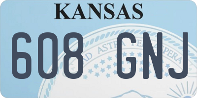 KS license plate 608GNJ