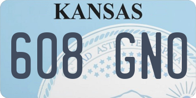 KS license plate 608GNO
