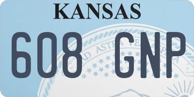 KS license plate 608GNP