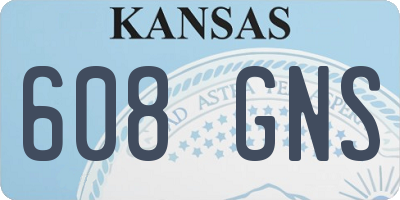 KS license plate 608GNS