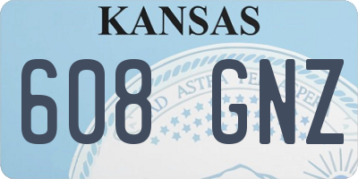 KS license plate 608GNZ