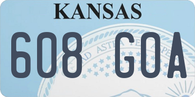 KS license plate 608GOA