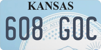 KS license plate 608GOC