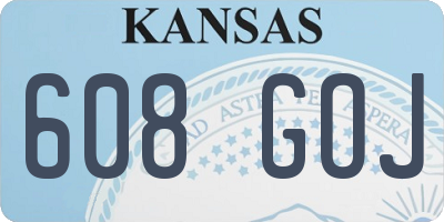 KS license plate 608GOJ