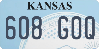 KS license plate 608GOQ