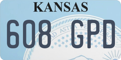 KS license plate 608GPD