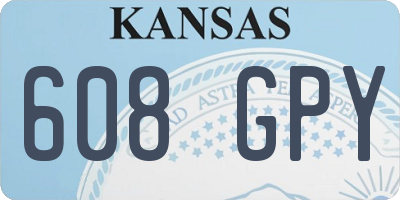 KS license plate 608GPY