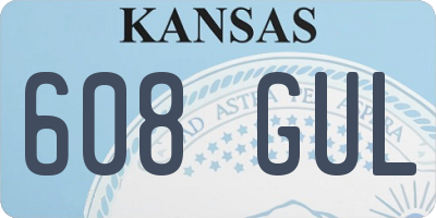 KS license plate 608GUL