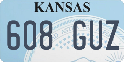 KS license plate 608GUZ